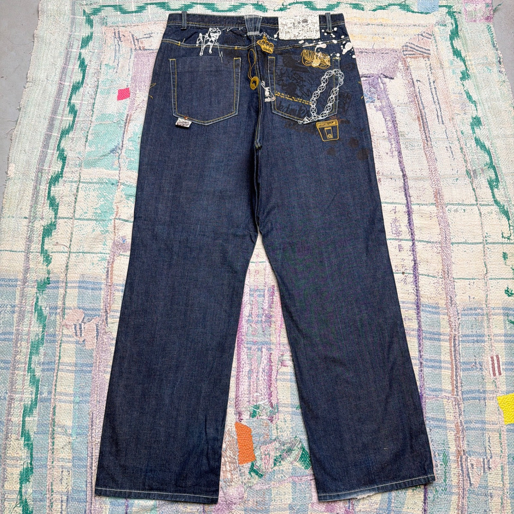Vintage Akademiks Blue Baggy Denim Y2K Skater Jeans 36x32